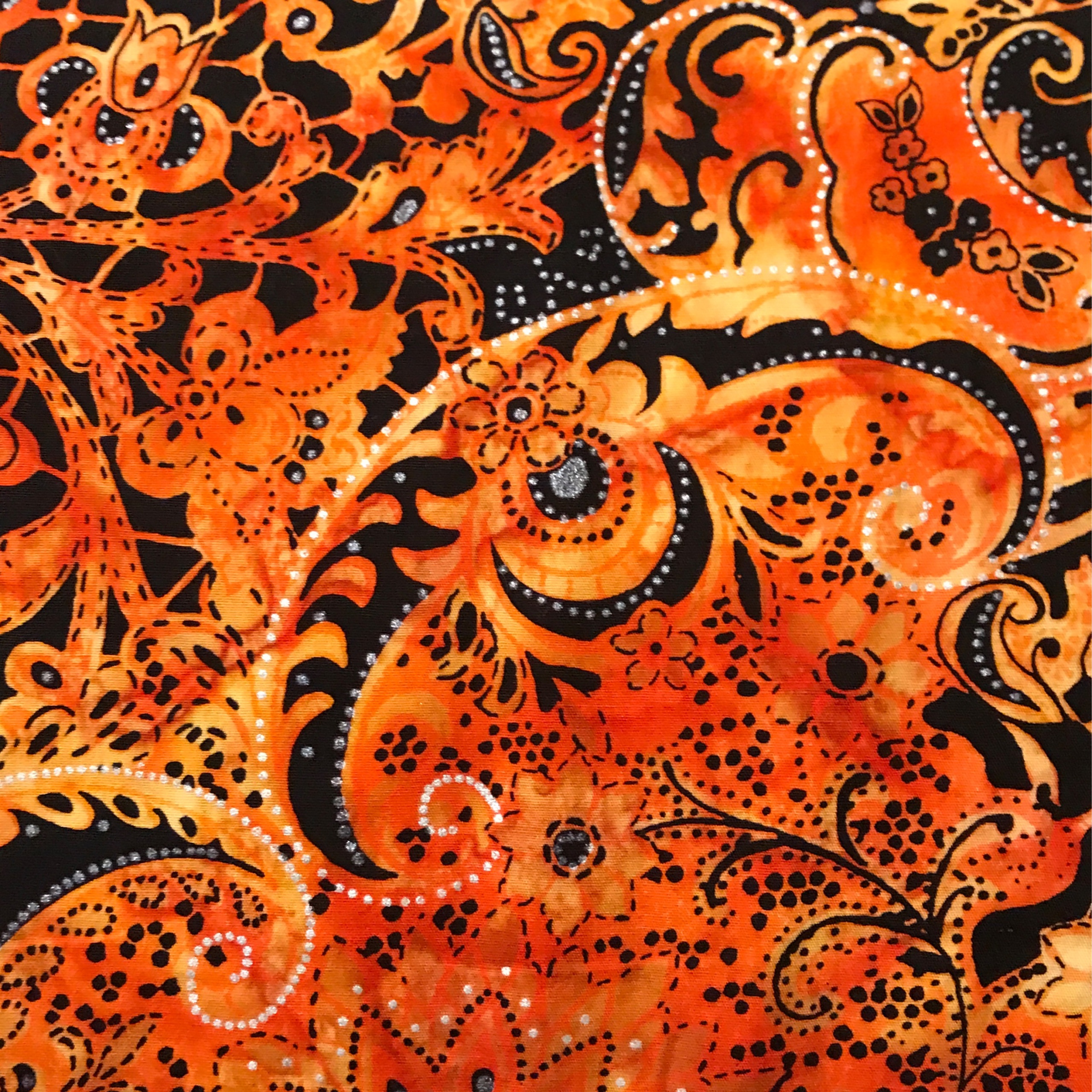 Banyan Lustre Orange Batik Sewciety Quilt Co 